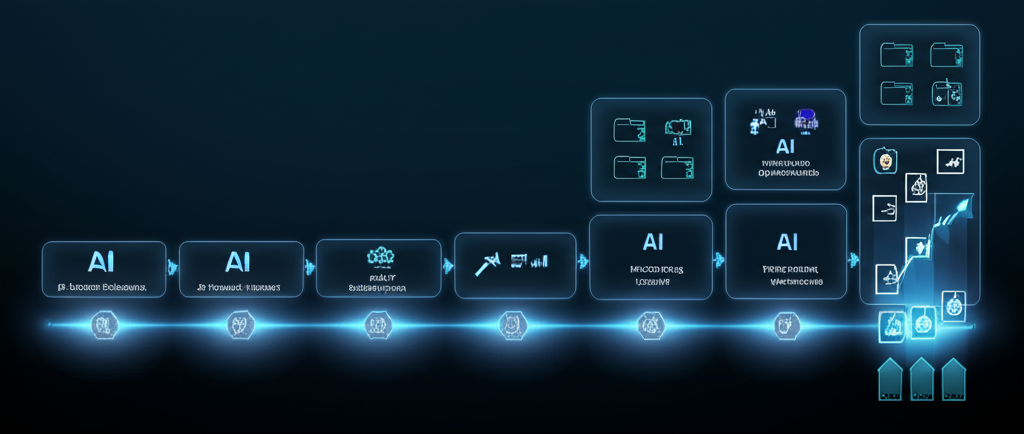 다양한 디지털 제품 판매 플랫폼 아이콘과 고객 흐름을 나타내는 이미지