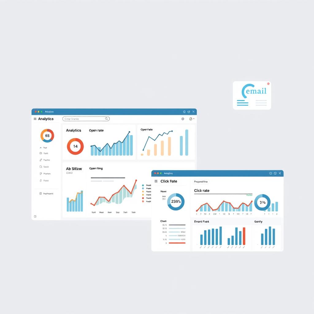 주요 AI 이메일 마케팅 도구(Mailchimp, Brevo, MailerLite)의 대시보드 비교 화면