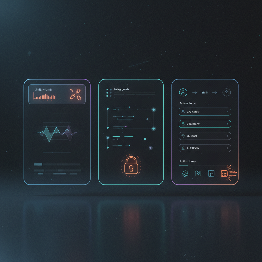 컴퓨터 앞에서 회의록을 작성하는 사람이 고민하는 듯한 모습의 이미지