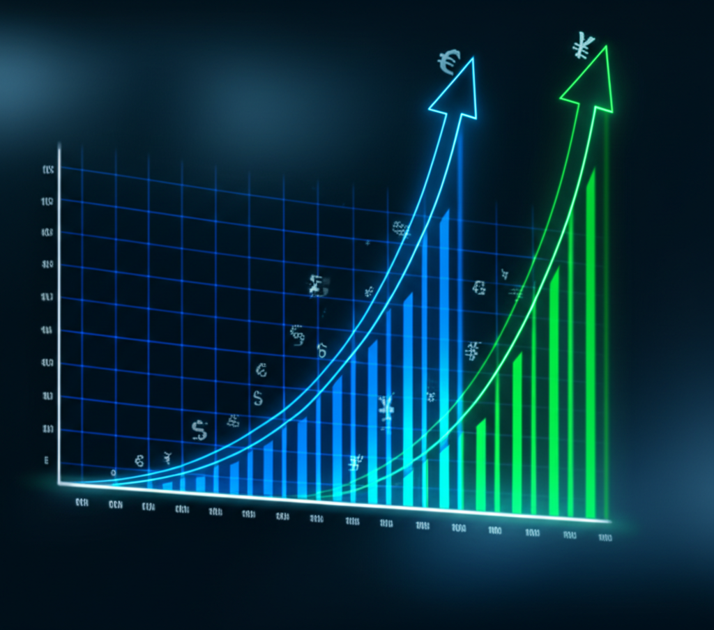 A graph showing increased website traffic and conversion rates after implementing an AI content strategy.