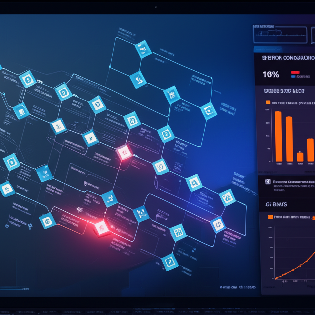 Various AI tools and icons connected by lines, representing different technologies used for optimization.