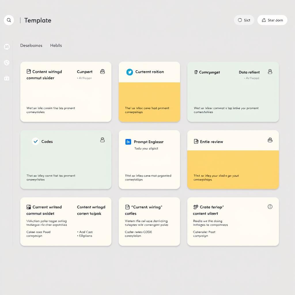 업무별 프롬프트 템플릿을 정리한 표 - 콘텐츠 기획, 데이터 분석, 코드 리뷰