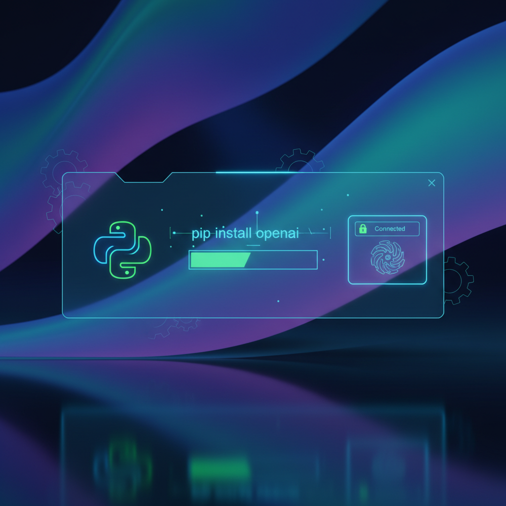 Python 환경에서 OpenAI 라이브러리를 설치하는 터미널 화면