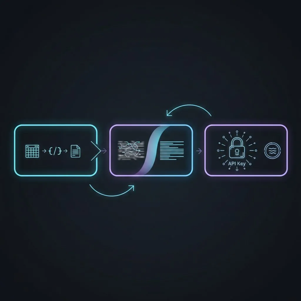 A checklist with items related to API key, Python setup, data preparation, and security