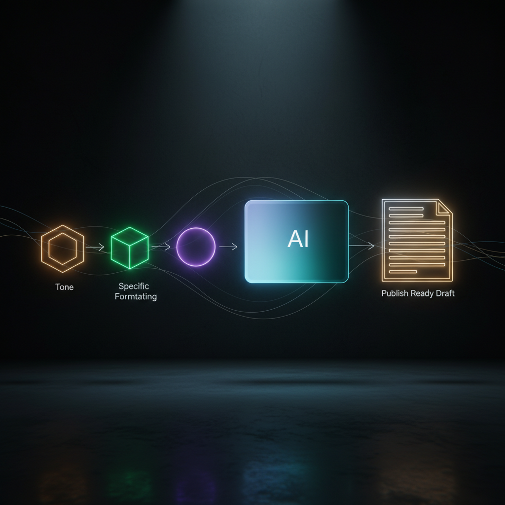 두 명의 사람이 노트북 화면을 보며 AI가 생성한 글을 함께 검토하고 수정하는 모습