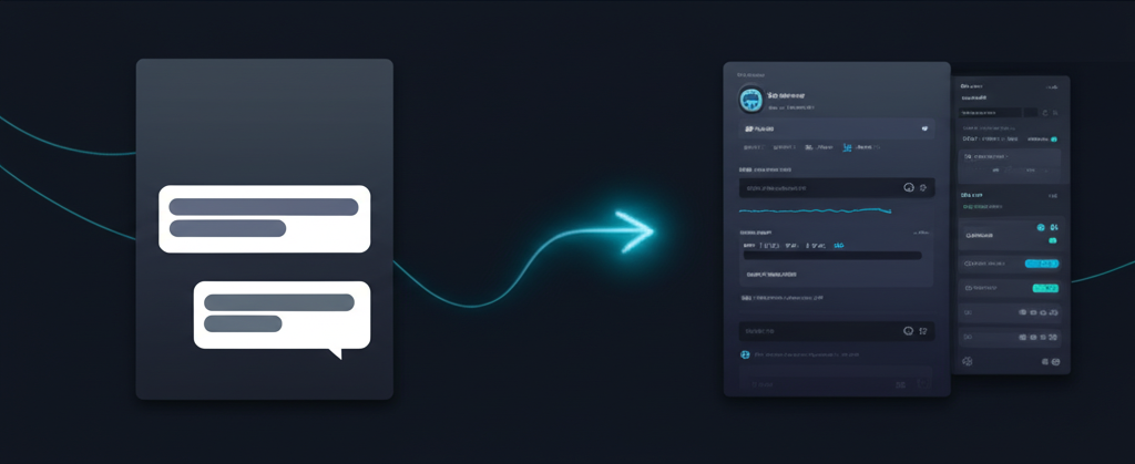 A split screen showing a simple, generic ChatGPT prompt on one side and a detailed, structured prompt on the other, representing beginner vs. expert usage