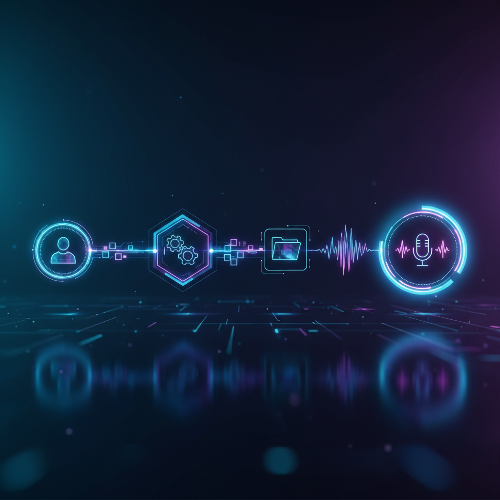 A user interface screenshot showing the ClovaNote onboarding process, with prompts for account creation and starting a new meeting.
