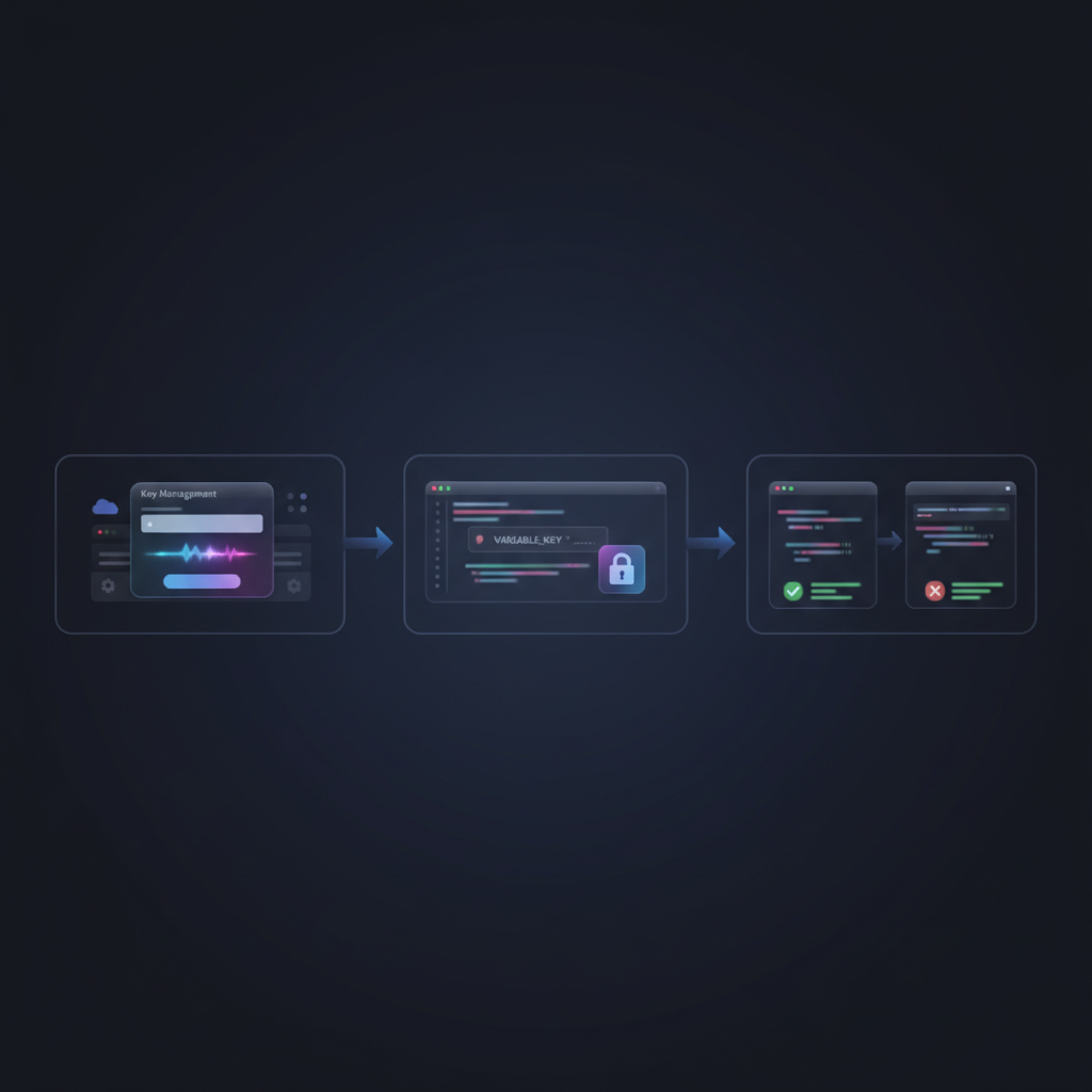 Python ํ๊ฒฝ ๋ณ์ ์ค์ ์ ํตํด Gemini API ํค๋ฅผ ์์ ํ๊ฒ ๊ด๋ฆฌํ๋ ์ฝ๋ ์์