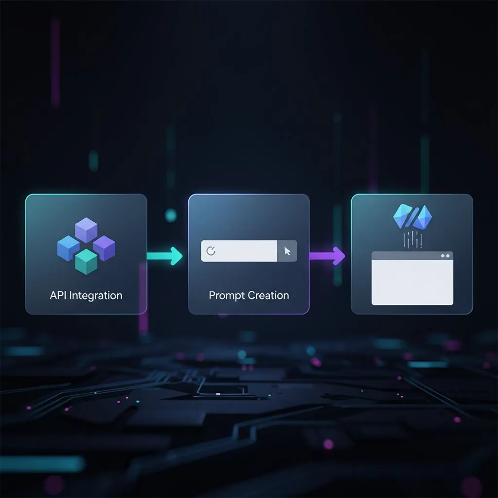 Google AI Studio interface showing a text prompt input field and the API key generation process