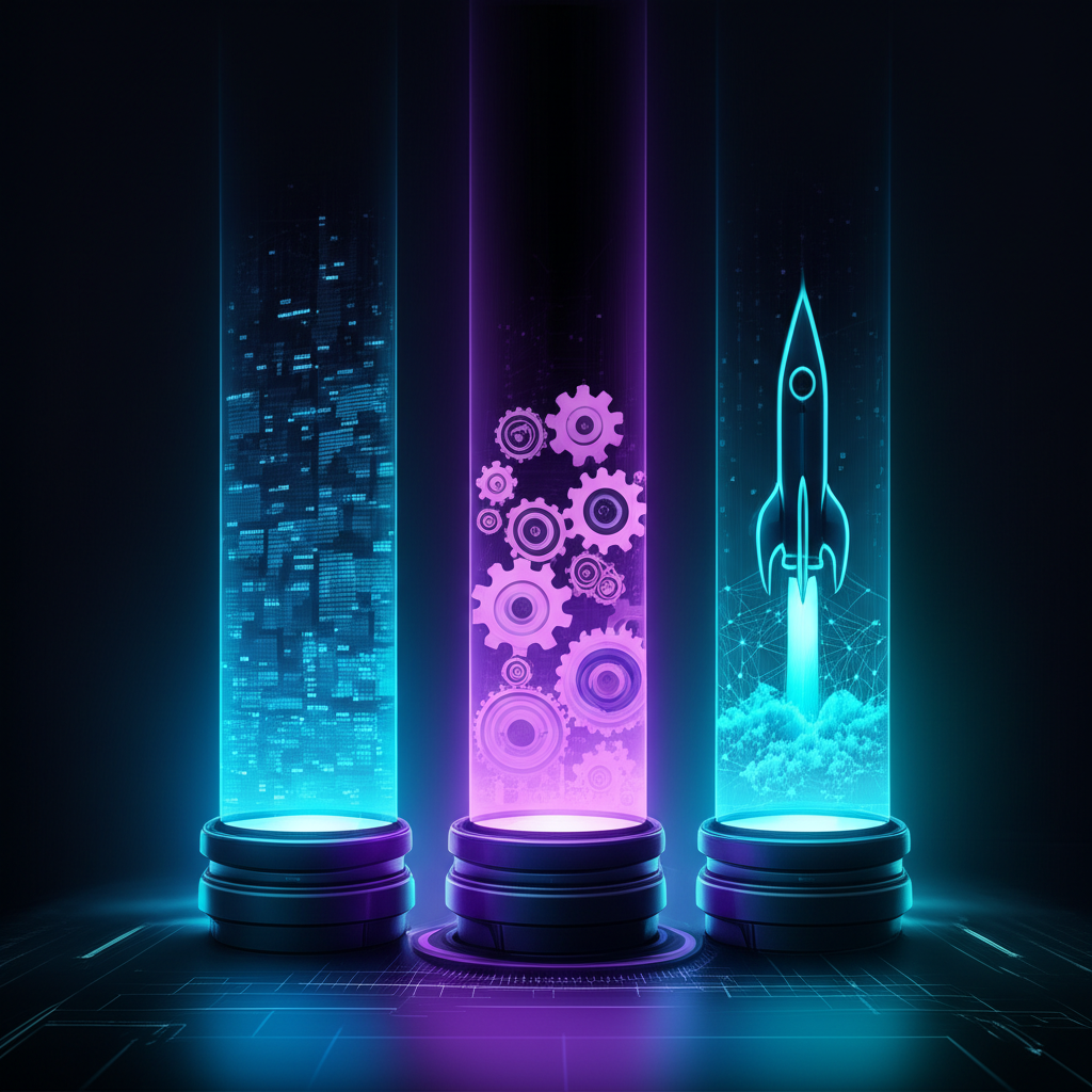 Screenshot of Make's Developer Console interface, showing options for creating a new app, defining modules, and setting up authentication.