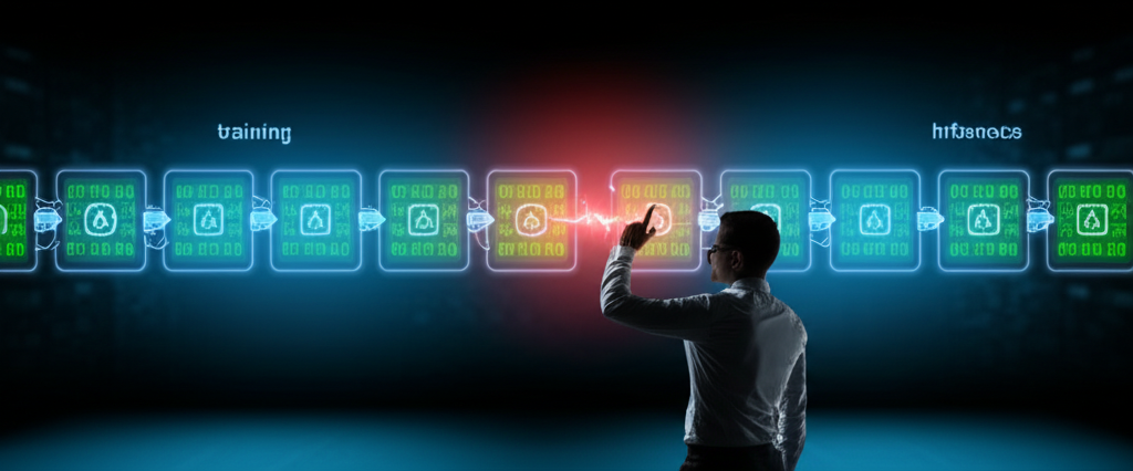 A professional showing two different data preprocessing pipelines side-by-side, highlighting inconsistencies