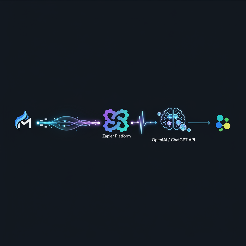 Zapier와 ChatGPT의 연동 개념도